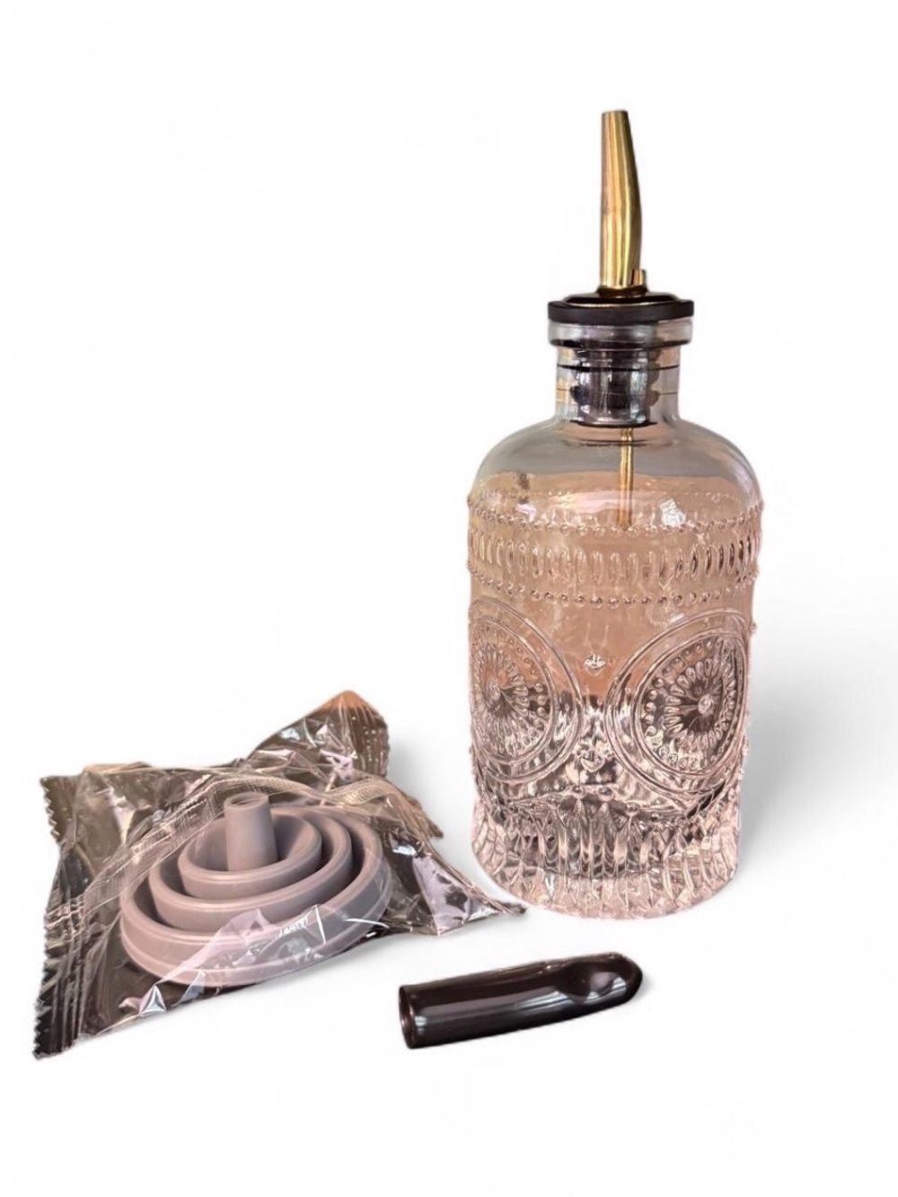 Vintage-Style Glass sauce Dispenser with Pour Spout
